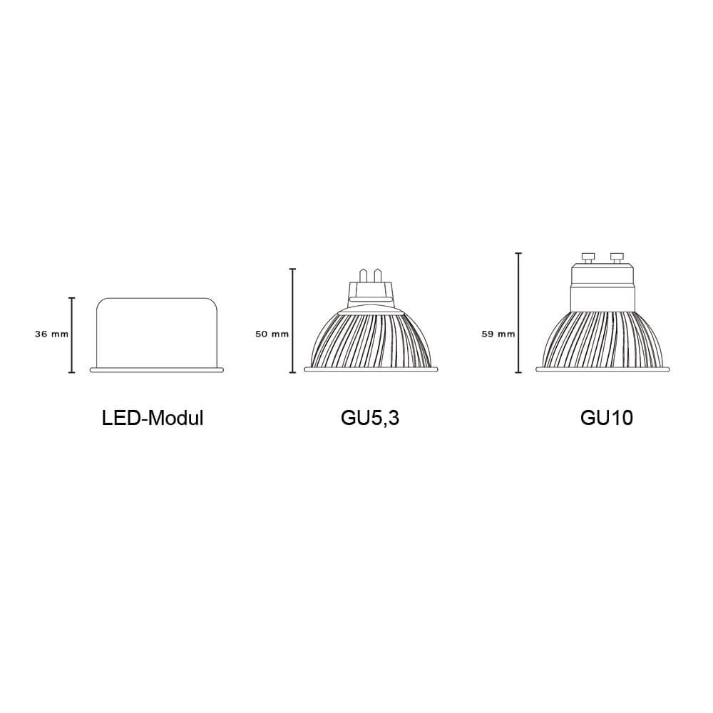 LED-Modul, PAR/MR16, 6W (60W), 400 lm, H 36 Bild 2