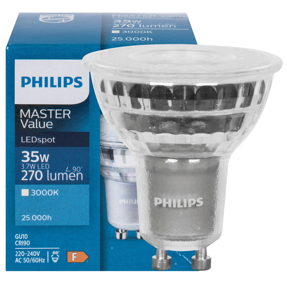 LED-Reflektorlampe, PAR16, MASTER LEDSPOT VALUE, GU10/3,7W (35W), 270 lm, 3000K
