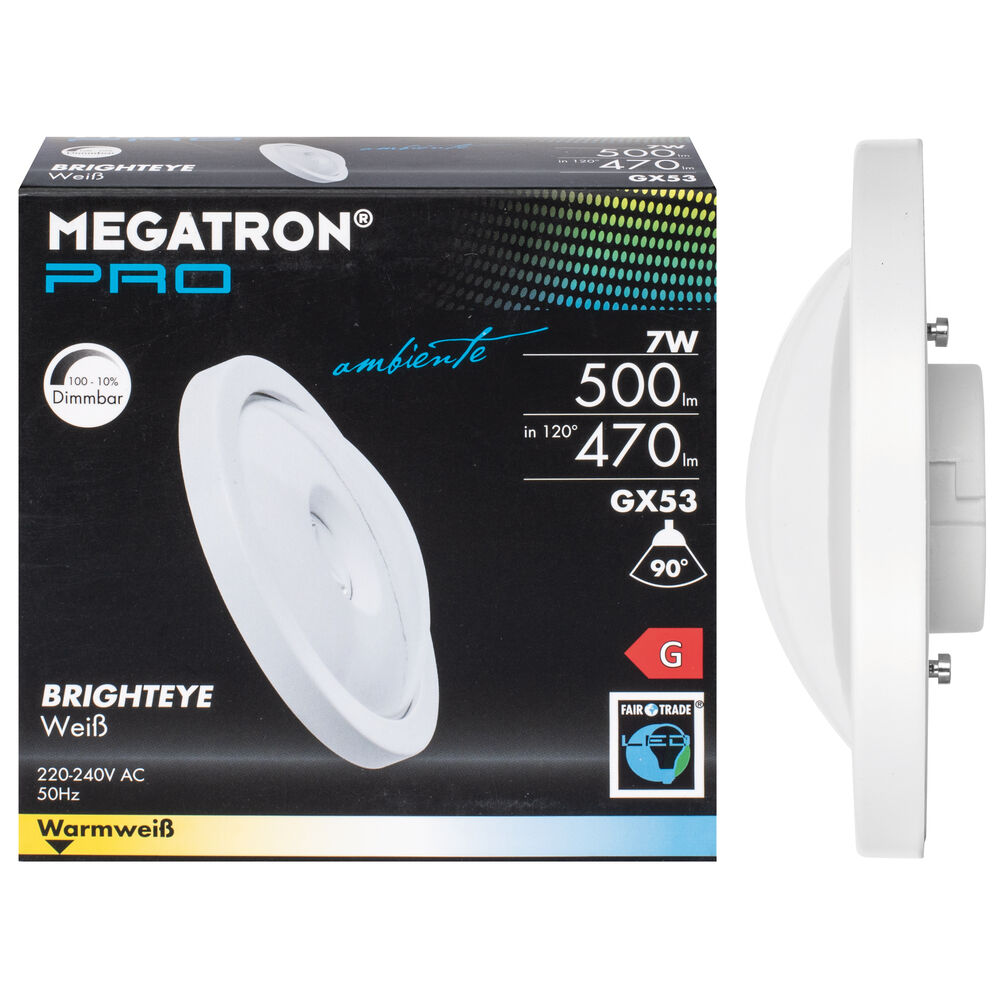 LED-Reflektorlampe, BRIGHTEYE LED, GX53/7W, 500 lm, 2700K