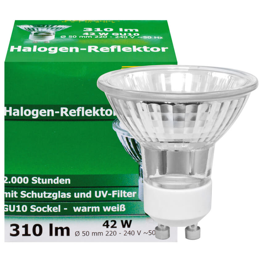 HV-Halogenlampe, GU10/42W,  50, Flood 38