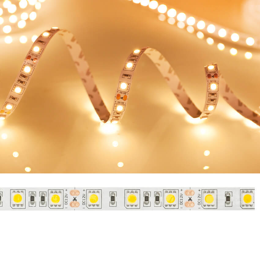 LED-Flexstreifen, 5050-SMD-LEDs/12V/72W, L 5 m, 300 LEDs, ~14,4W/m, ~1.300 lm/m