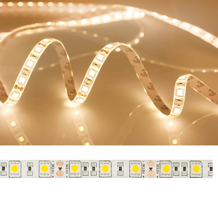 LED-Flexstreifen, 5050-SMD-LEDs/12V/72W, L 5 m, 300 LEDs, ~14,4W/m, ~1.200 lm/m