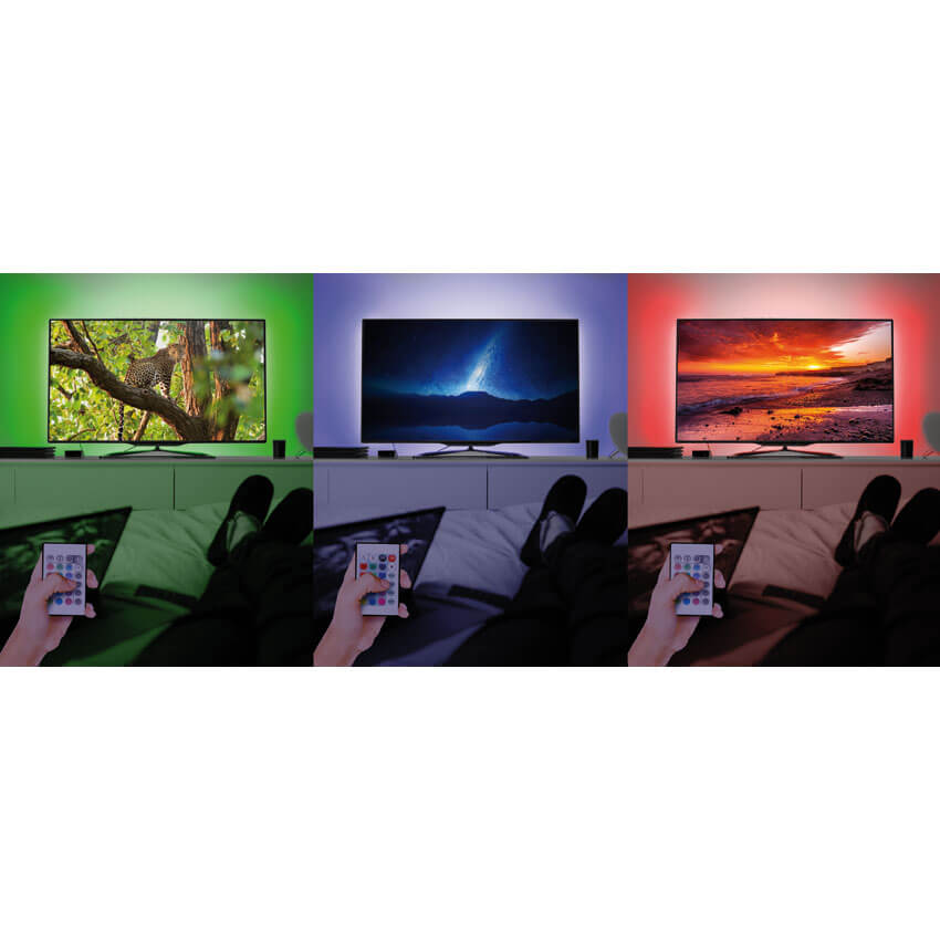 RGB-LED-Flexstreifenset fr TV, 2x 11 LEDs/1,4W Bild 2
