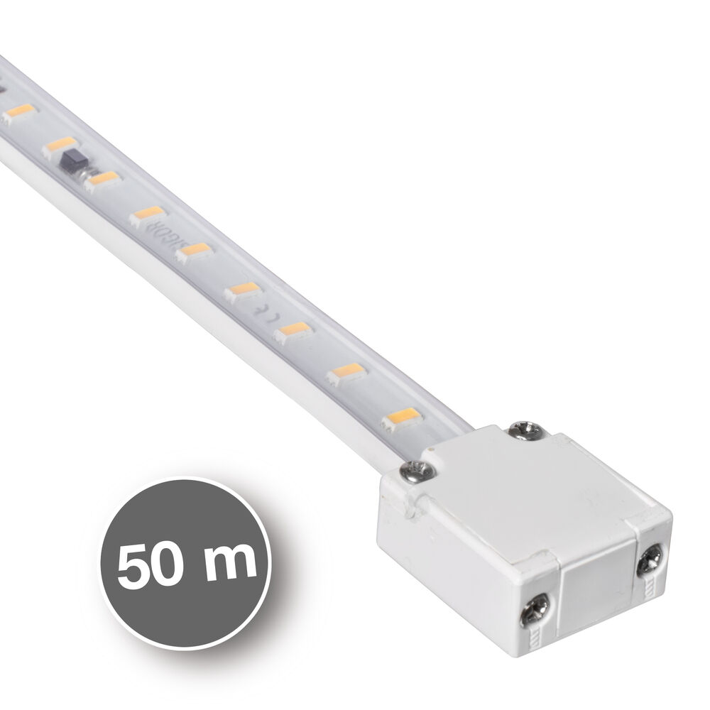 LED-Flexstreifen 230V, Rollenware, L 50 m, 72 LEDs/m, ~14W/m, ~1.250 lm/m, 2700K