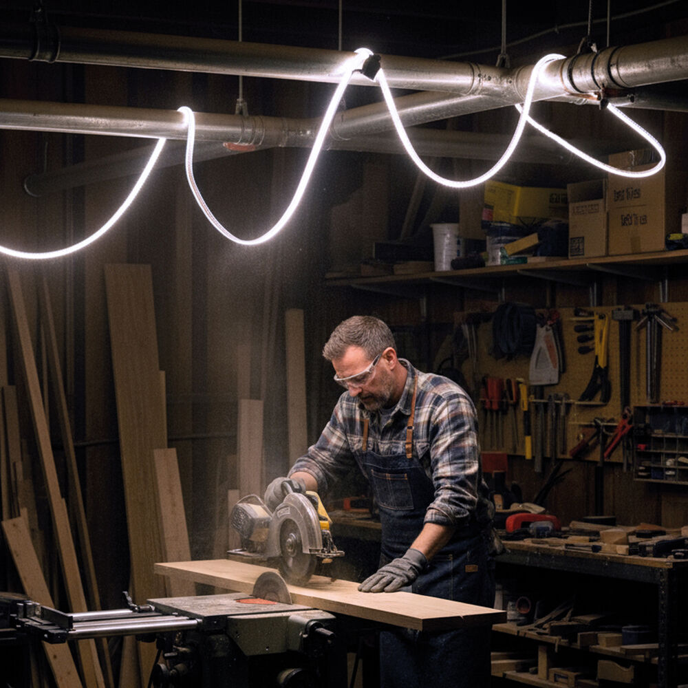  Arbeitsleuchte, Lichtschlauch, LED/48V/200W, 900 lm/m 5000K, baustellengeeignet,  L 25 m  Bild 2