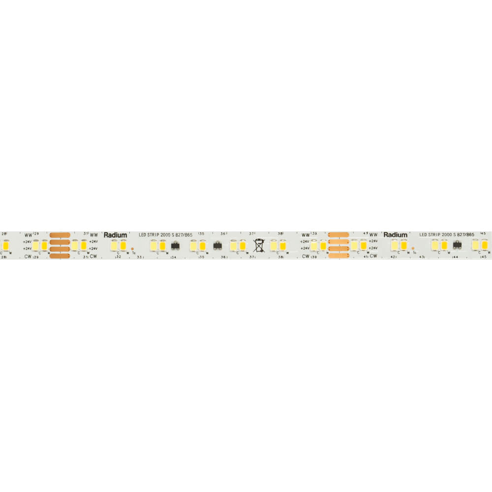 LED-Flexstreifen, Bi-Color, STRIP 2000 S TW/TWW, 2835-SMD-LEDs/24V/96W, L 5 m, 700 LEDs, 19,2W/m, 2.020 lm/m, 270