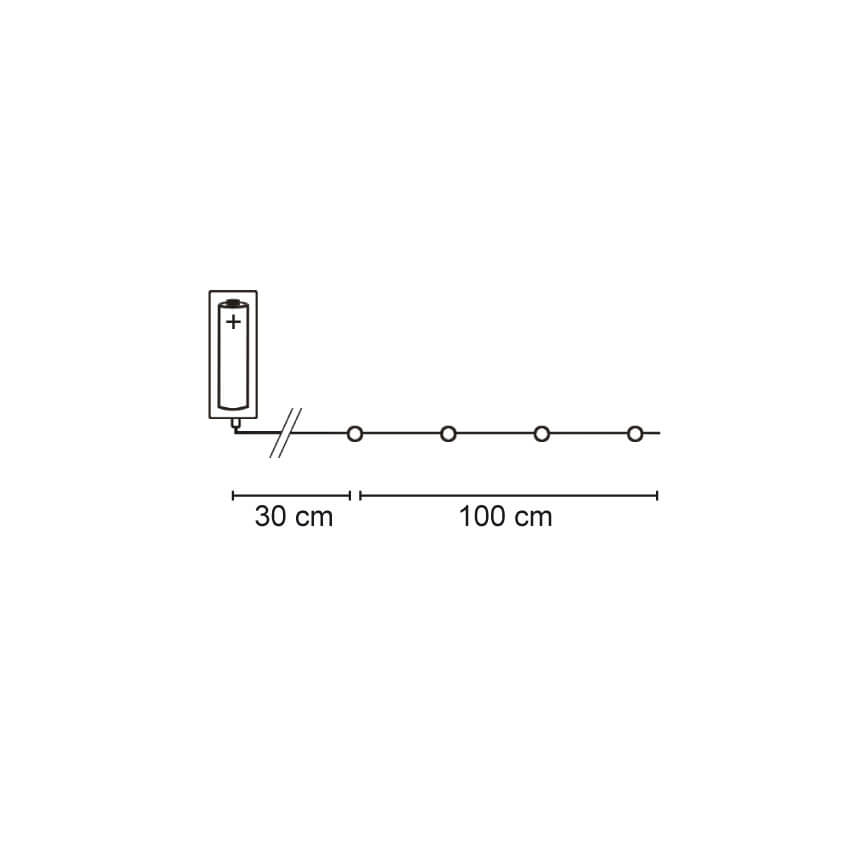 LED-Minilichterkette,  20 warmweie LEDs  Bild 3