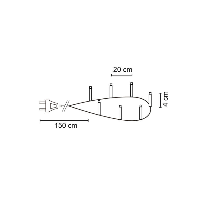 LED-Minilichterkette,  amberfarbene,  35 superwarmweie LEDs Bild 3