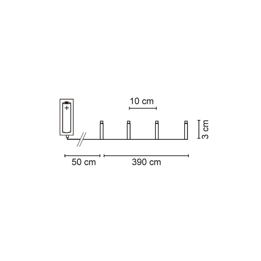 LED-Minilichterkette,  40 warmweie LEDs Bild 3