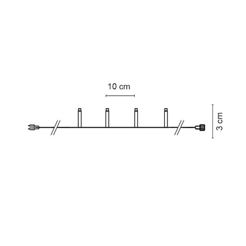 LED-Verlngerungskette, 50 rote LEDs Bild 4