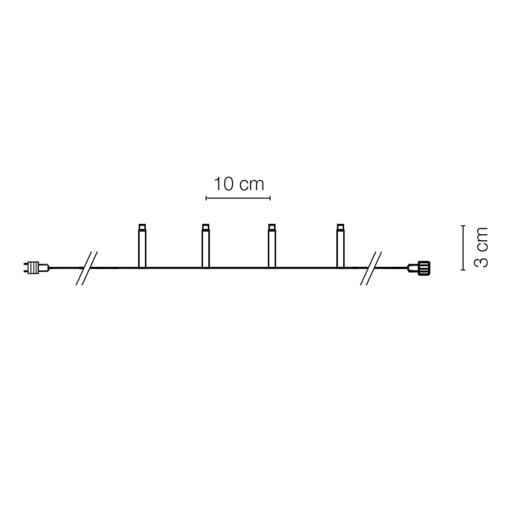 LED-Minilichterkette, CHRISSLINE COMBI, superwarmweie LEDs, Verlngerungs-Kette Bild 4