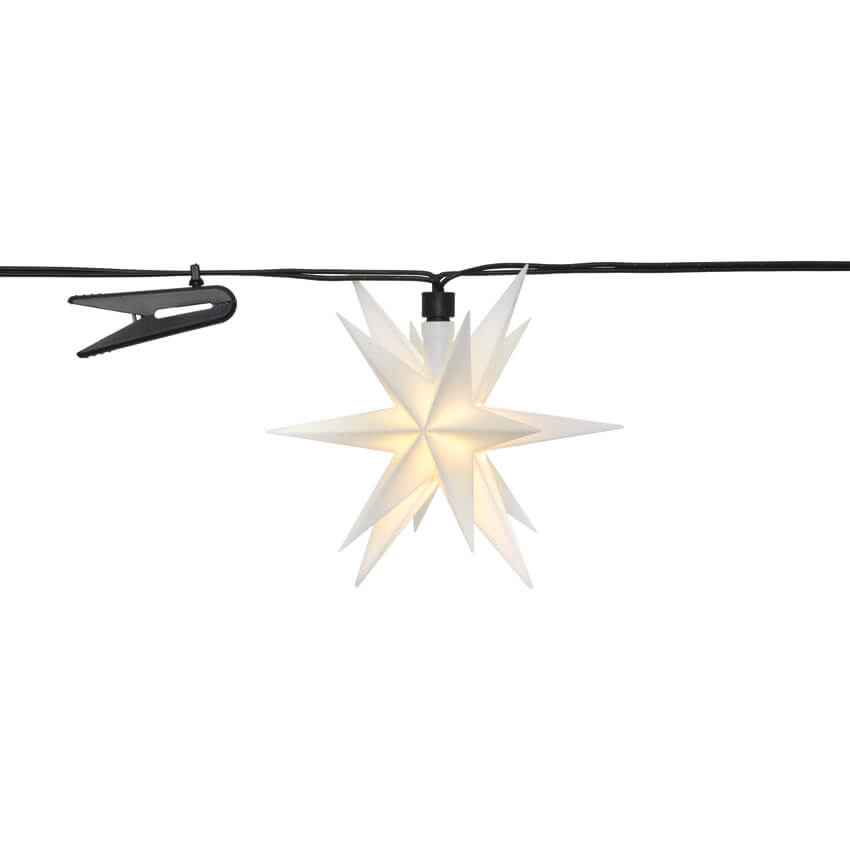 LED-Dekolichterkette,  9 Sterne, 18 Spitzen,  120 Bild 2