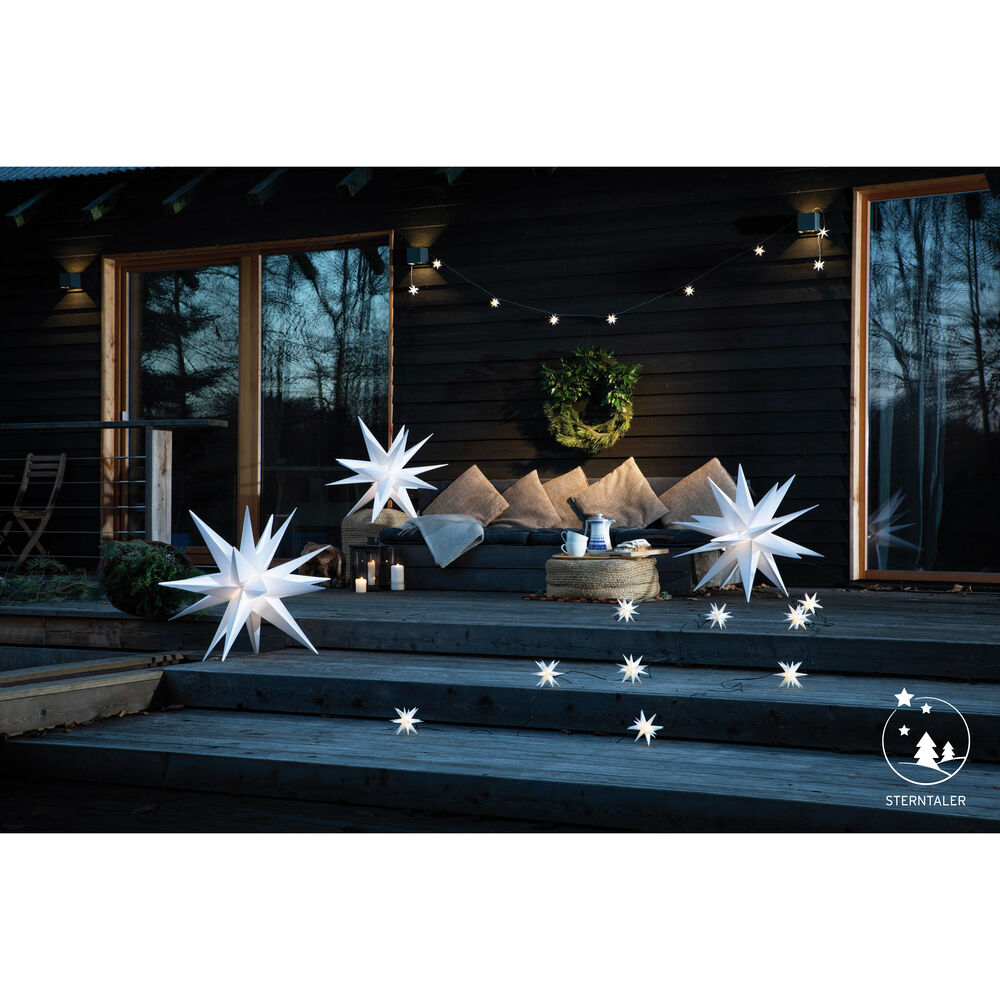 LED-Dekolichterkette,  9 Sterne, 18 Spitzen,  120 Bild 5
