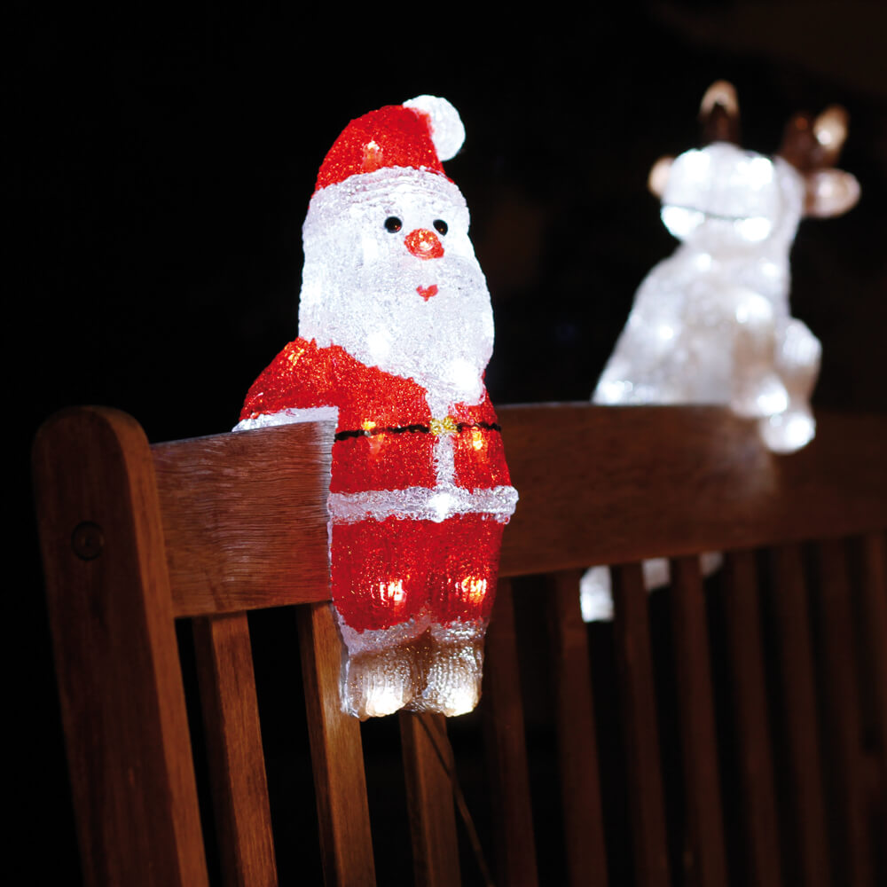 LED-Zaunfigur,  Weihnachtsmann,  weie LEDs Bild 2