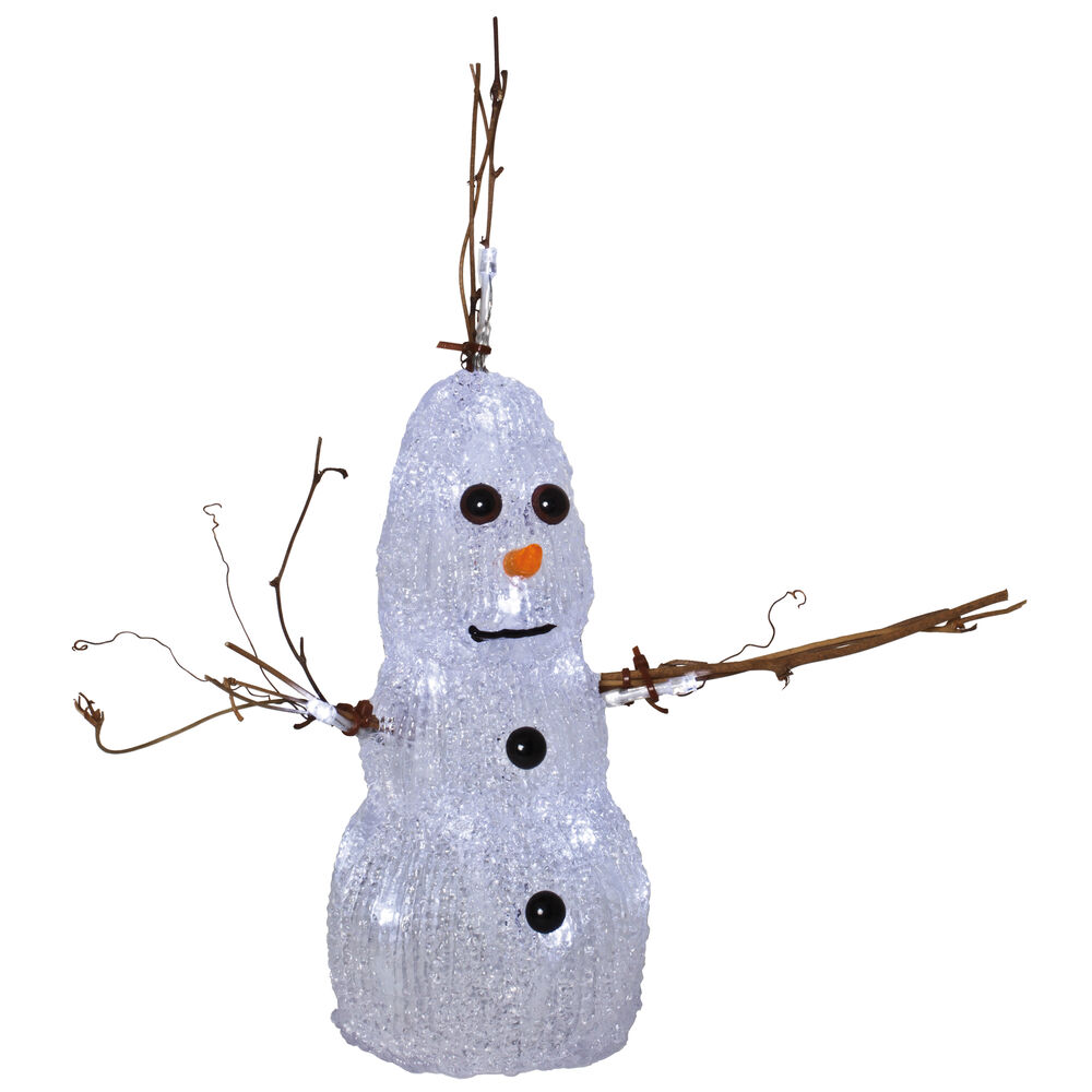 LED-Figur, CRYSTAL SNOWMAN, 20 weie LEDs Bild 2