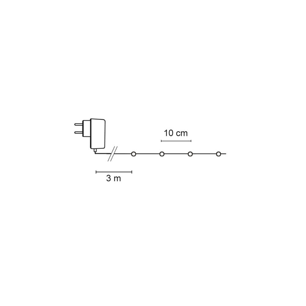 LED-Minilichterkette, 80 warmweie LEDs, L 8 m Bild 3