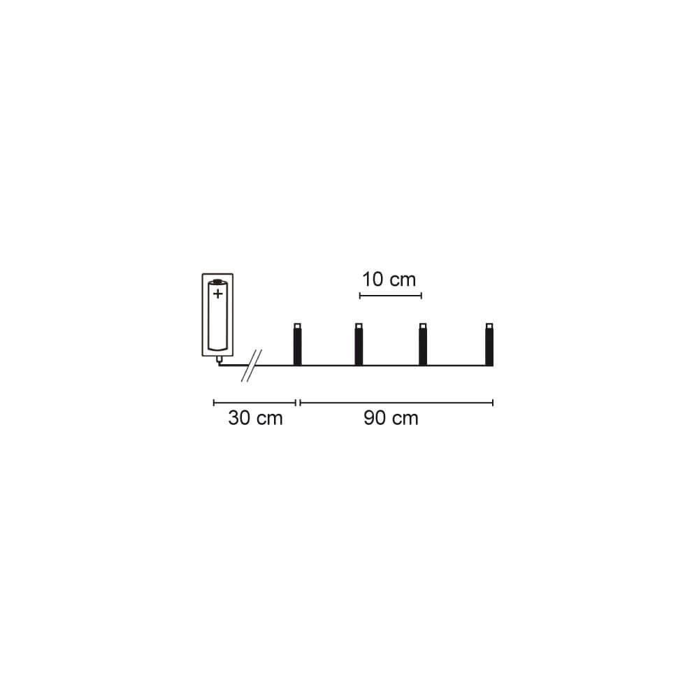 LED-Minilichterkette, 10 warmweie LEDs, batteriebetrieben Bild 3