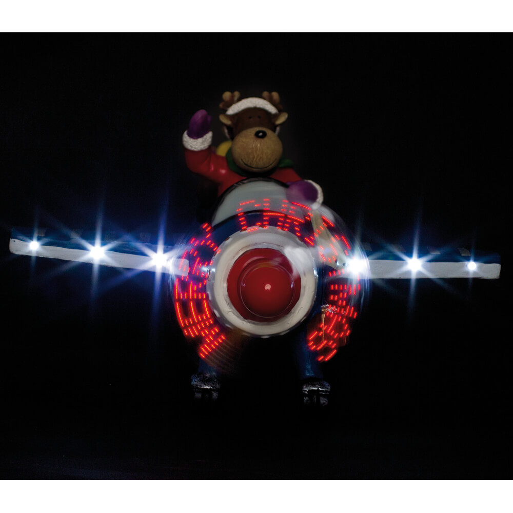 Weihnachtsflugzeug, KIDSVILLE, 6 warmweie blinkende LEDs Bild 2