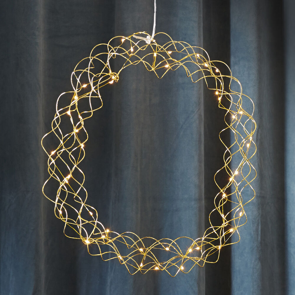 Kranz, CURLY, 30 warmweie LEDs