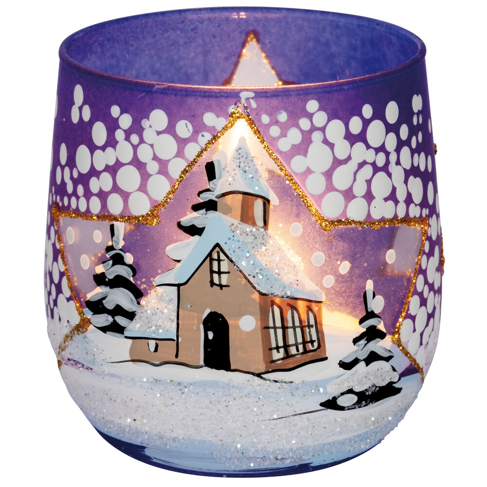 Teelichthalter, WINTERLANDSCHAFT, f�r 1 Teelicht Bild 2