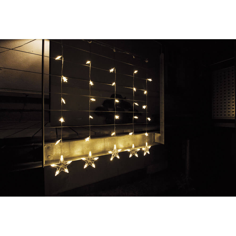 LED-Sternenlichtervorhang, 5 Strnge, 50 warmweie LEDs Bild 2