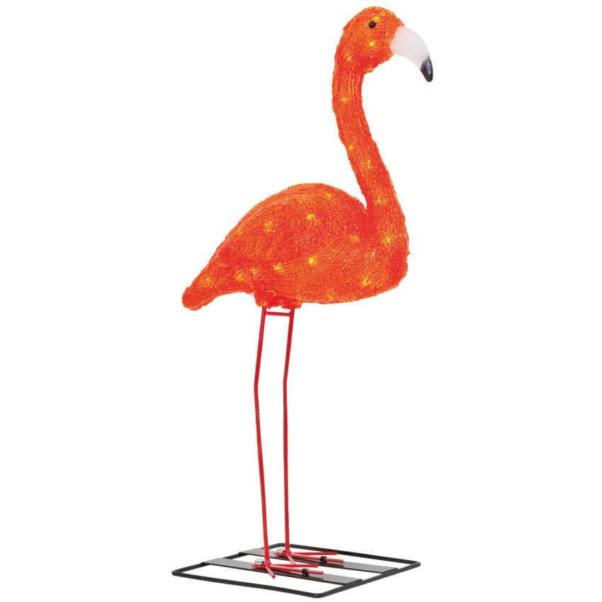 LED-Gartendekofigur  FLAMINGO, 48 LEDs