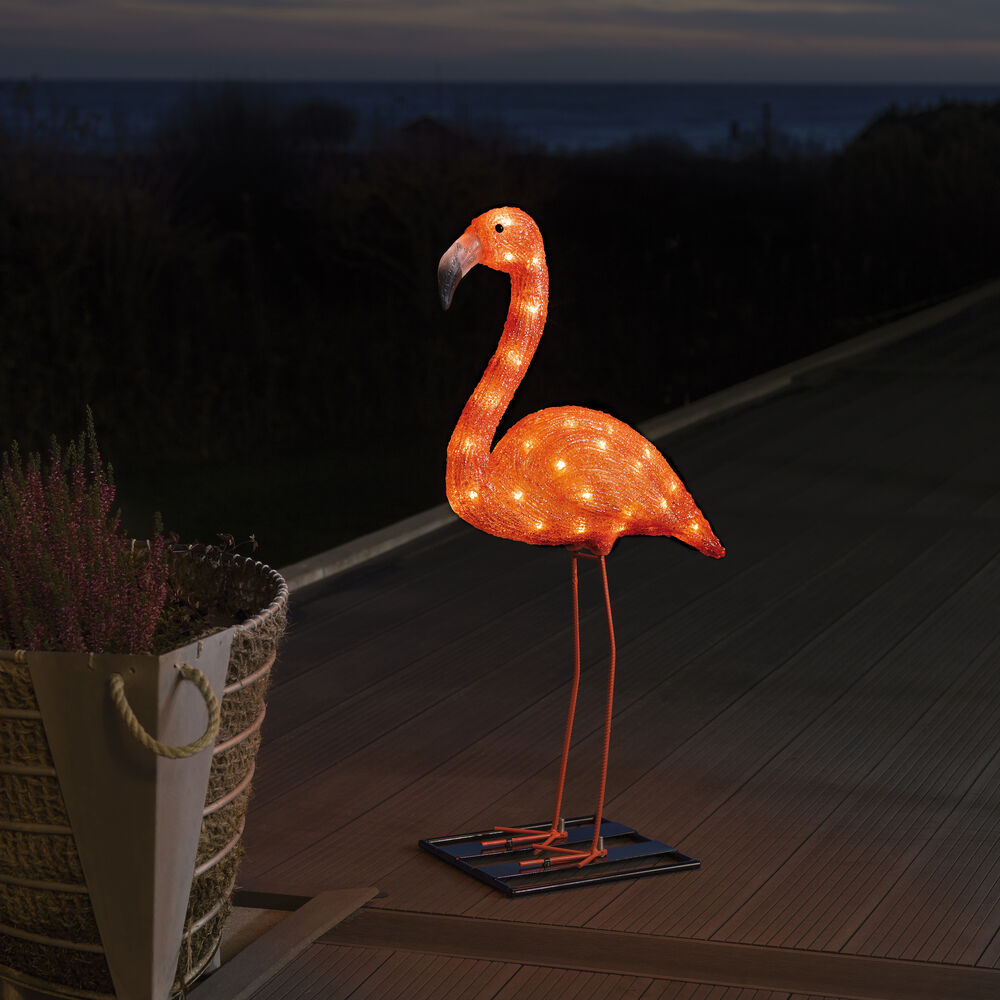 LED-Gartendekofigur  FLAMINGO, 48 LEDs Bild 2