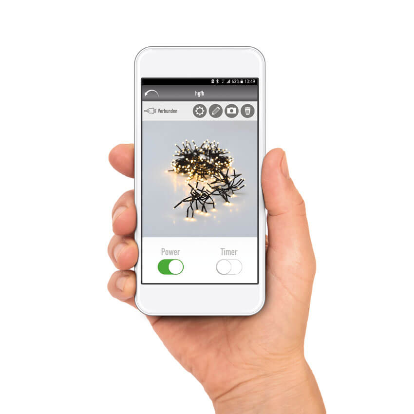 LED-Lichterkette, Cluster, mit App-Control, 768 warmweie LEDs Bild 2