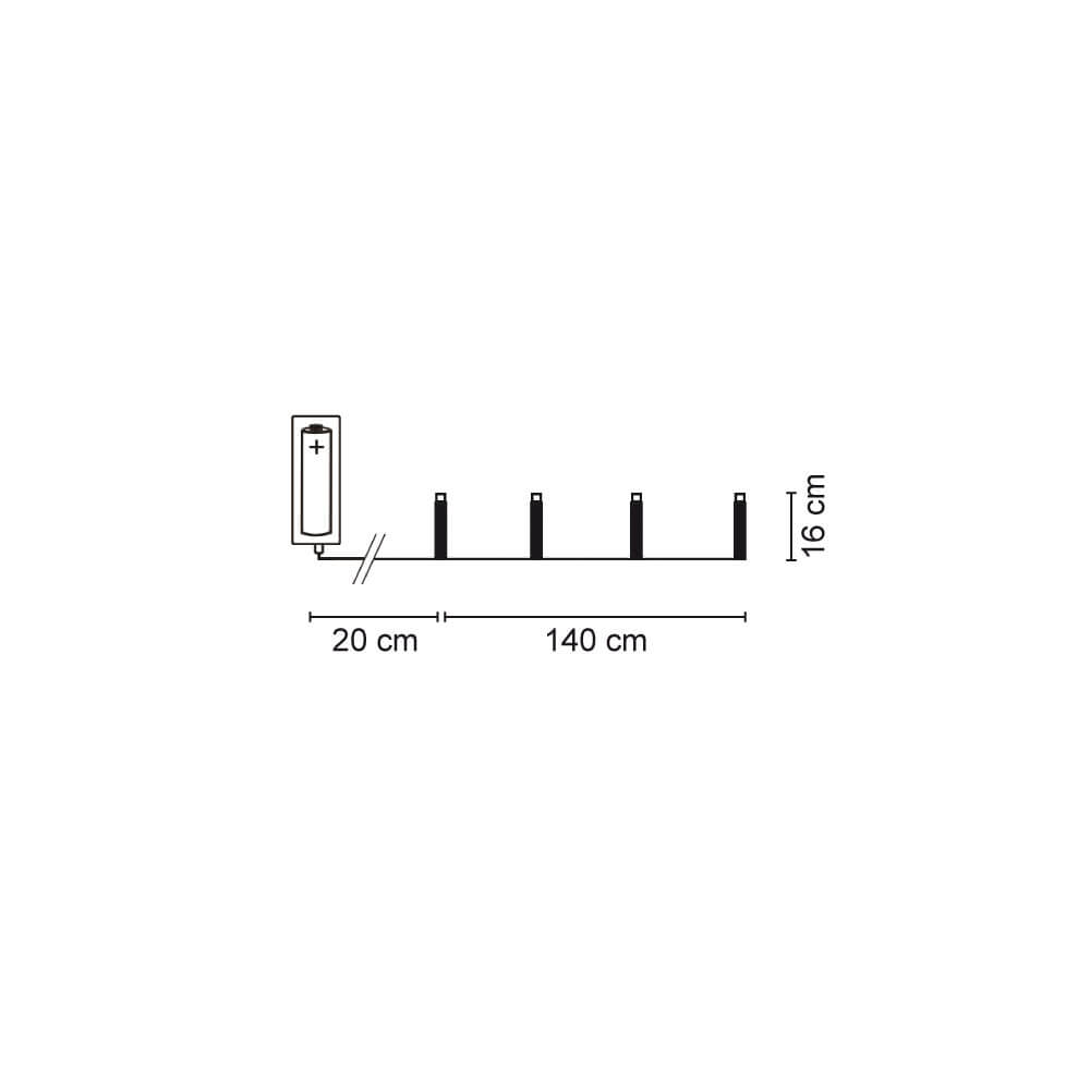 LED-Minilichterkette, 10 warmweie LEDs, batteriebetrieben Bild 3