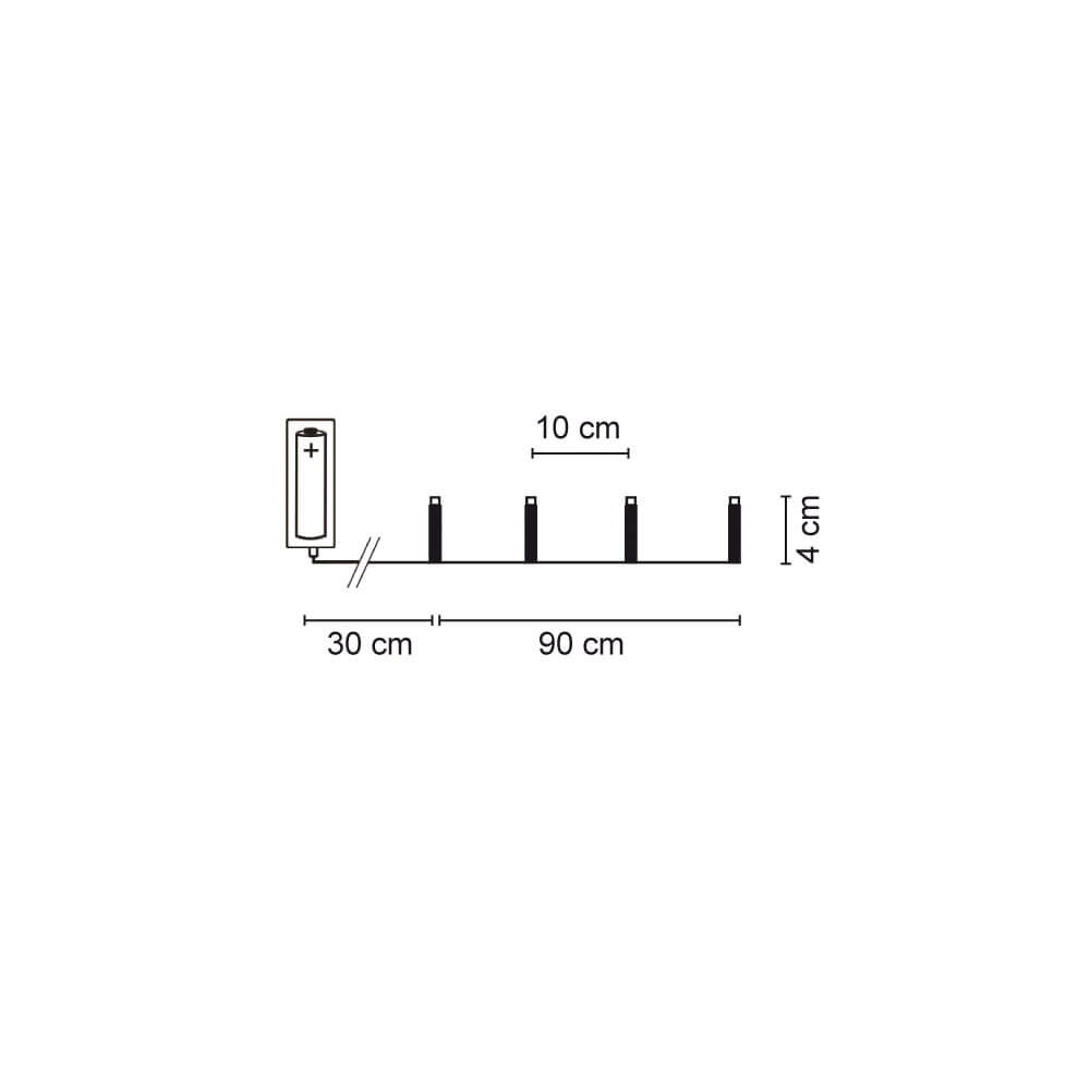 LED-Minilichterkette,  10 warmweie LED Bild 3