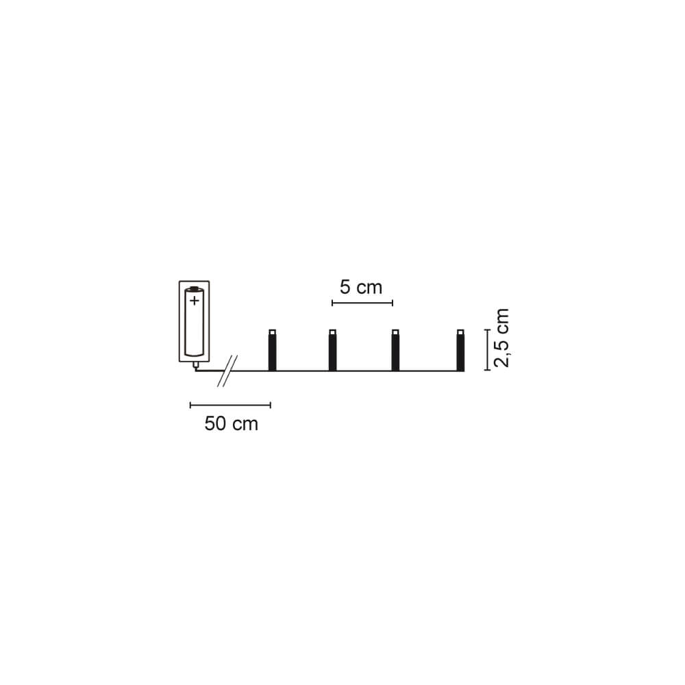 LED-Minilichterkette, warmweie LEDs Bild 3