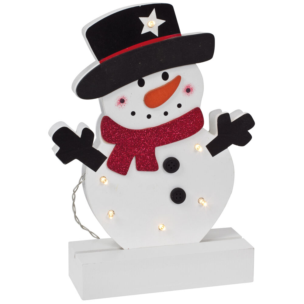 Weihnachtsleuchter, FREDDY, Schneemann, 6 warmweie LEDs Bild 2