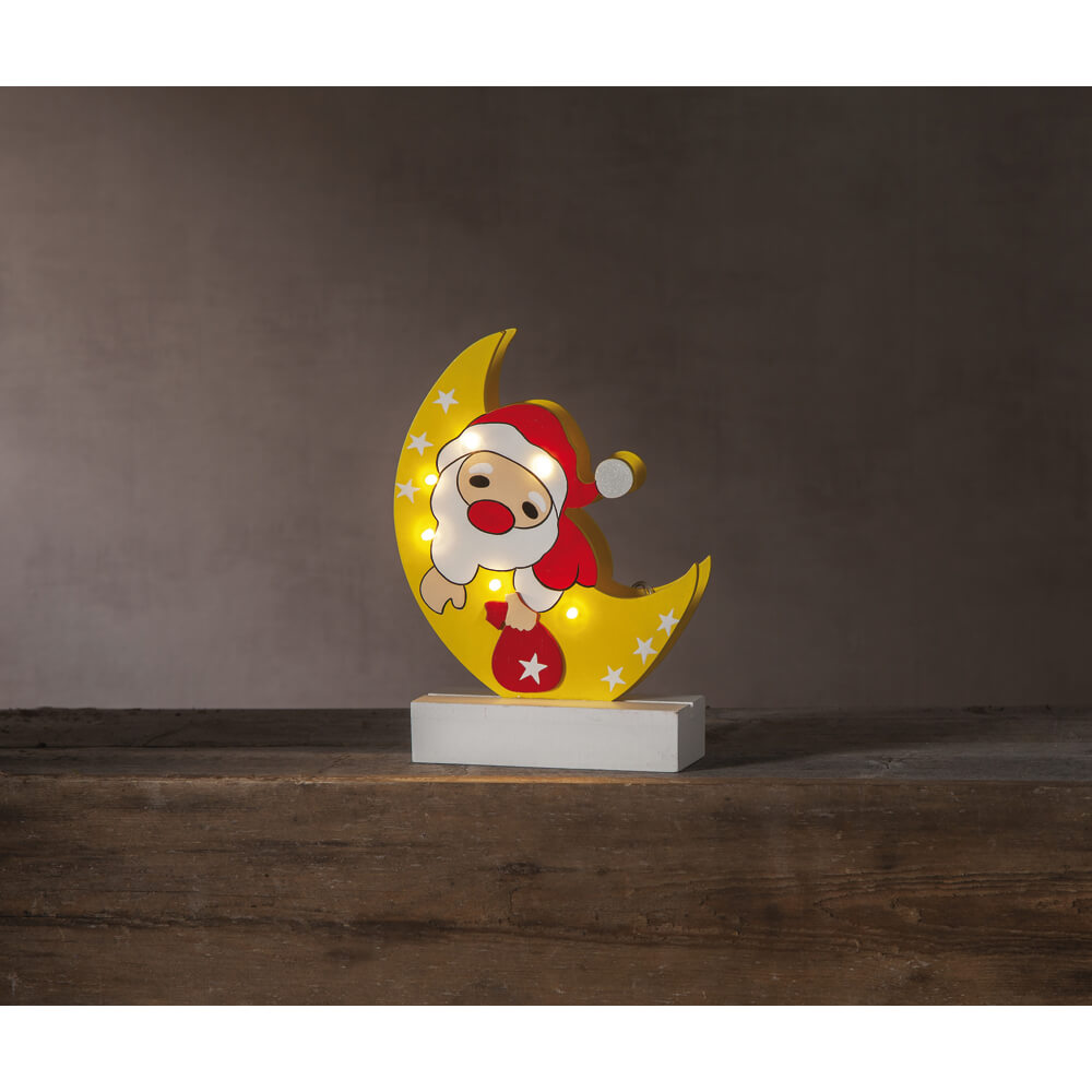 Weihnachtsleuchter, FREDDY, Weihanchtsmann Mond, 6 warmweie LEDs Bild 2