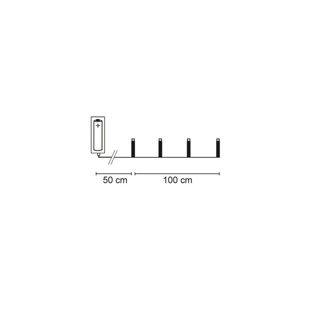 LED-Minilichterkette, XMAS, 10 warmweie LEDs Bild 3