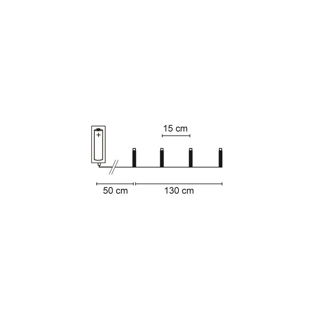 LED-Minilichterkette, 10 warmweie LEDs Bild 3