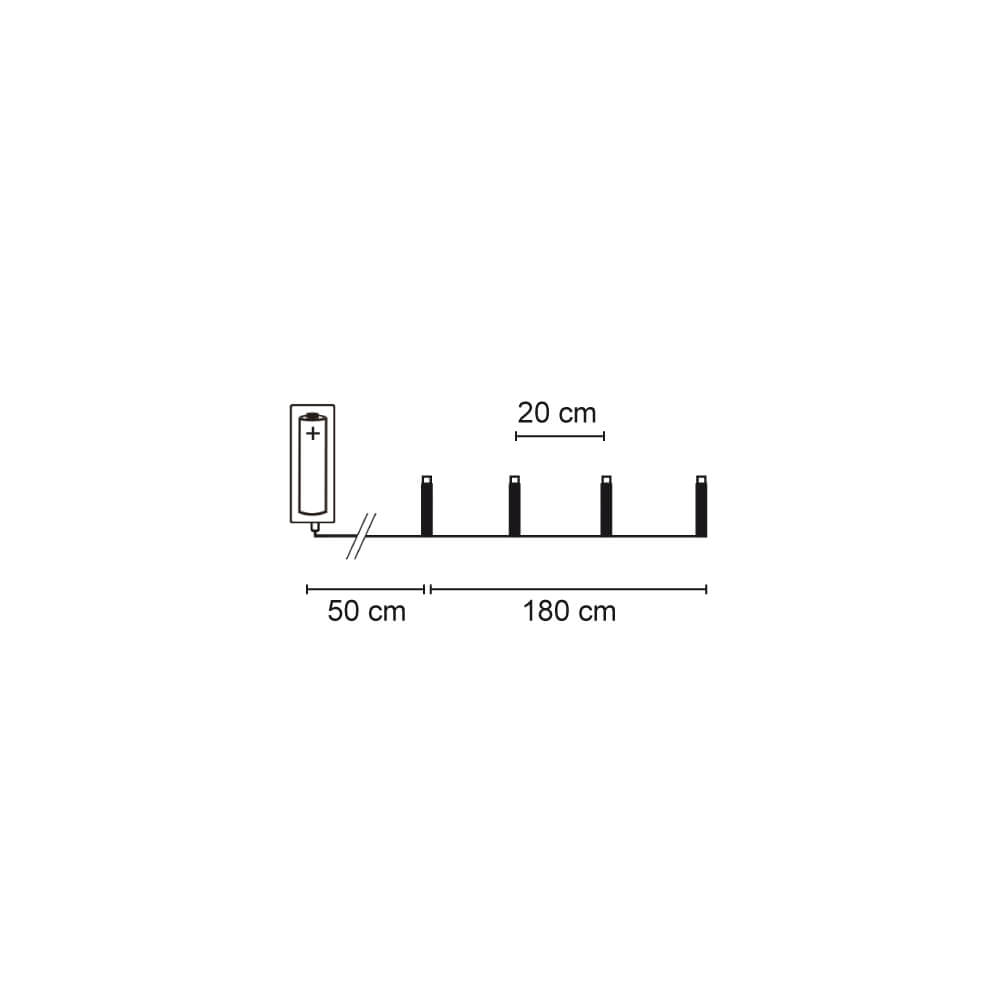 LED-Minilichterkette, ORIGAM, 10 warmweie LEDs Bild 3