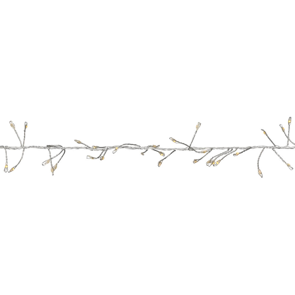 LED-Lichterkette, Cluster, 1.440 warmweie LEDs, silberner Draht Bild 2