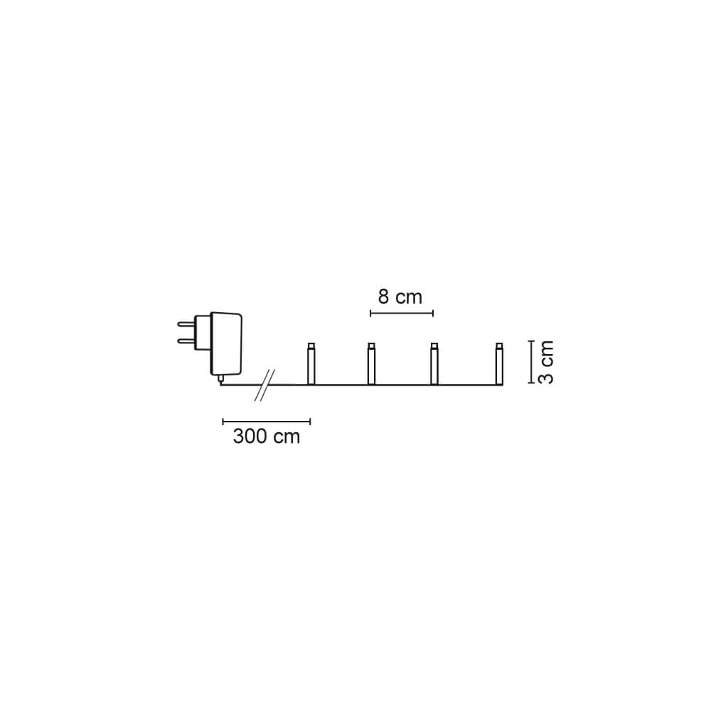 LED-Minilichterkette, 720 warmweie LEDs, 21,6W Bild 3