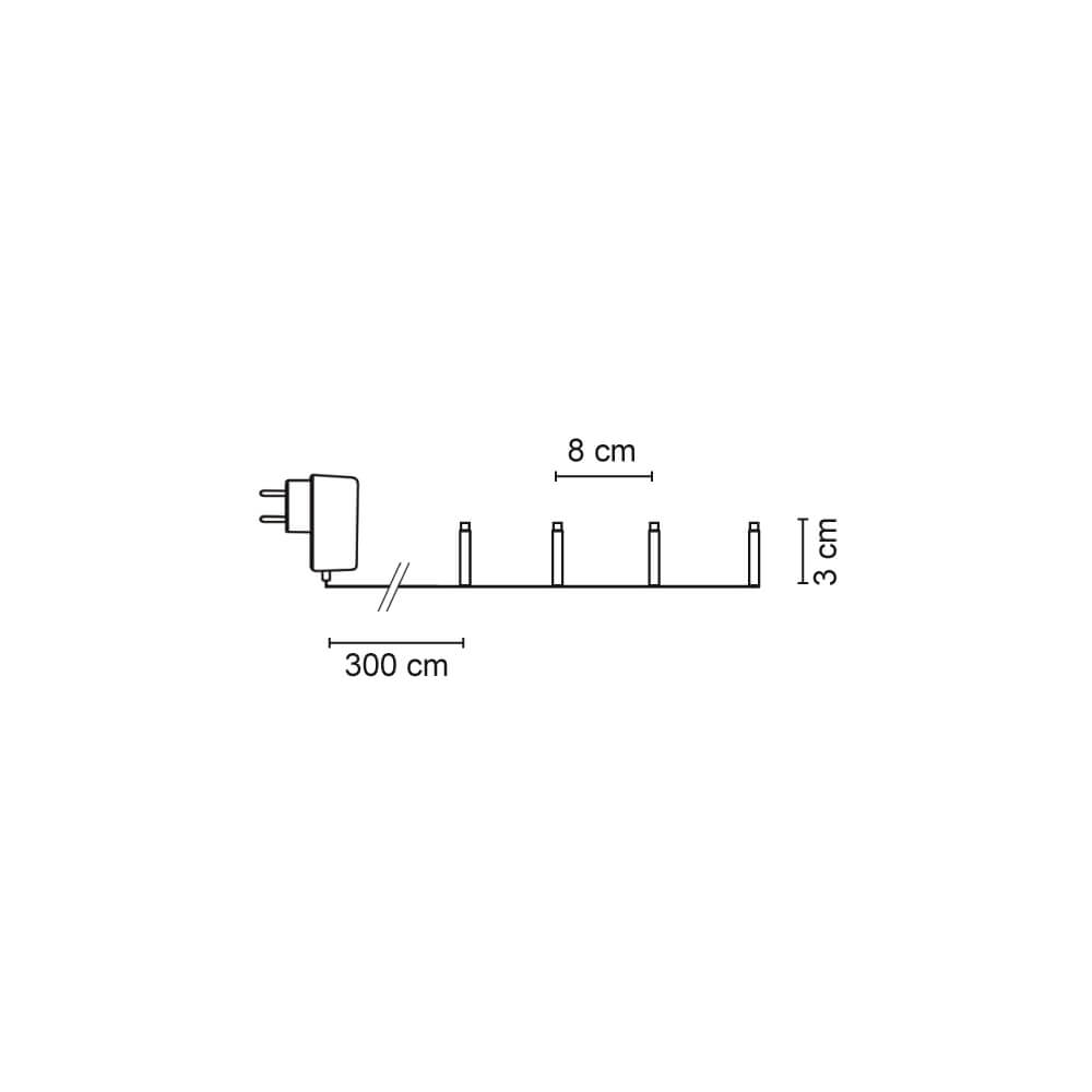 LED-Minilichterkette, 80 warmweie LEDs Bild 3