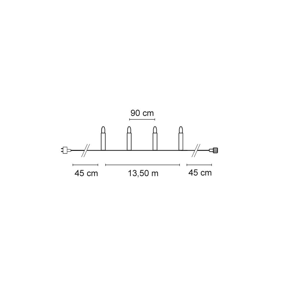 Weihnachtsbaumkette, QuickFix™ Candle, 15 x E14/8-34V/7W Bild 3
