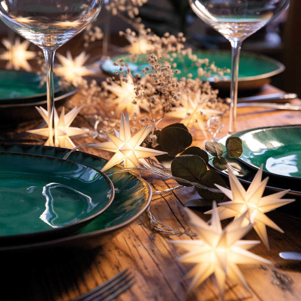 Weihnachtsstern, 1 warmwei�e LED, mit Batteriebox, � 80 Bild 2