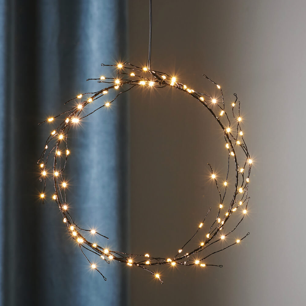 LED-Kranz, STARNIKE, 80 warmweie LEDs Bild 2
