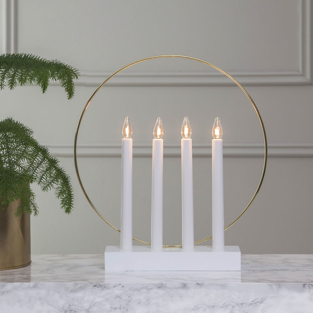 Weihnachtsleuchter, GLOSSY RING, 4 x E10/55V/3W