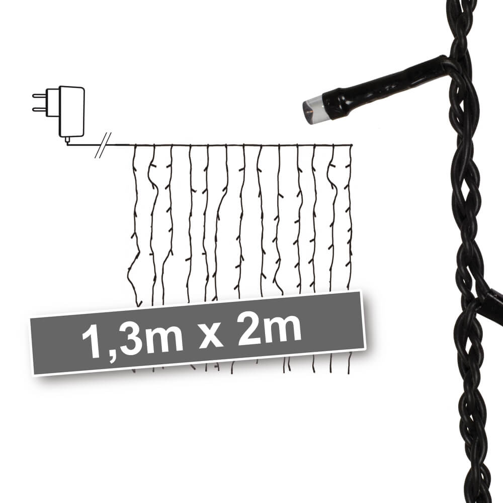 LED-Minilichtervorhang, 120 superwarmweie LEDs