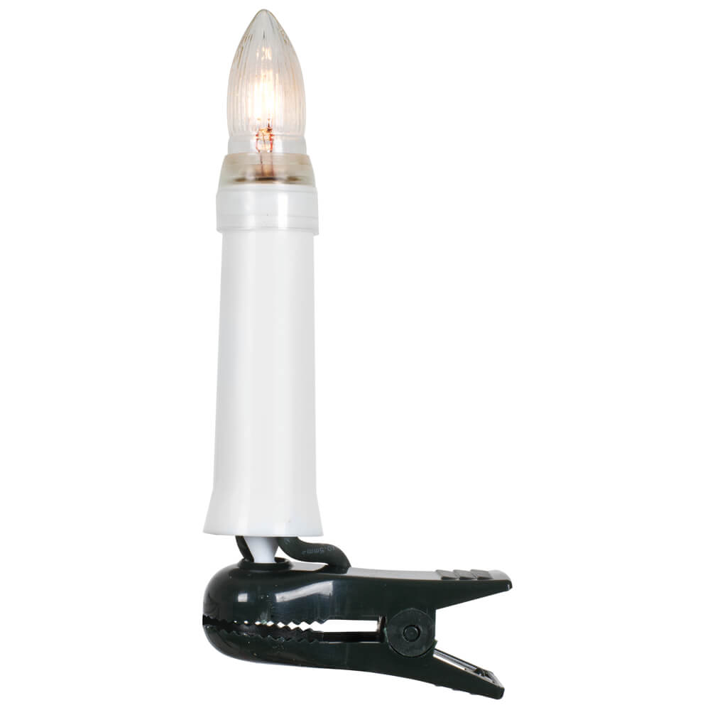 Weihnachtsbaumkette, klar/wei, 16 x E10/14V/3W, 7,5 Meter Bild 2