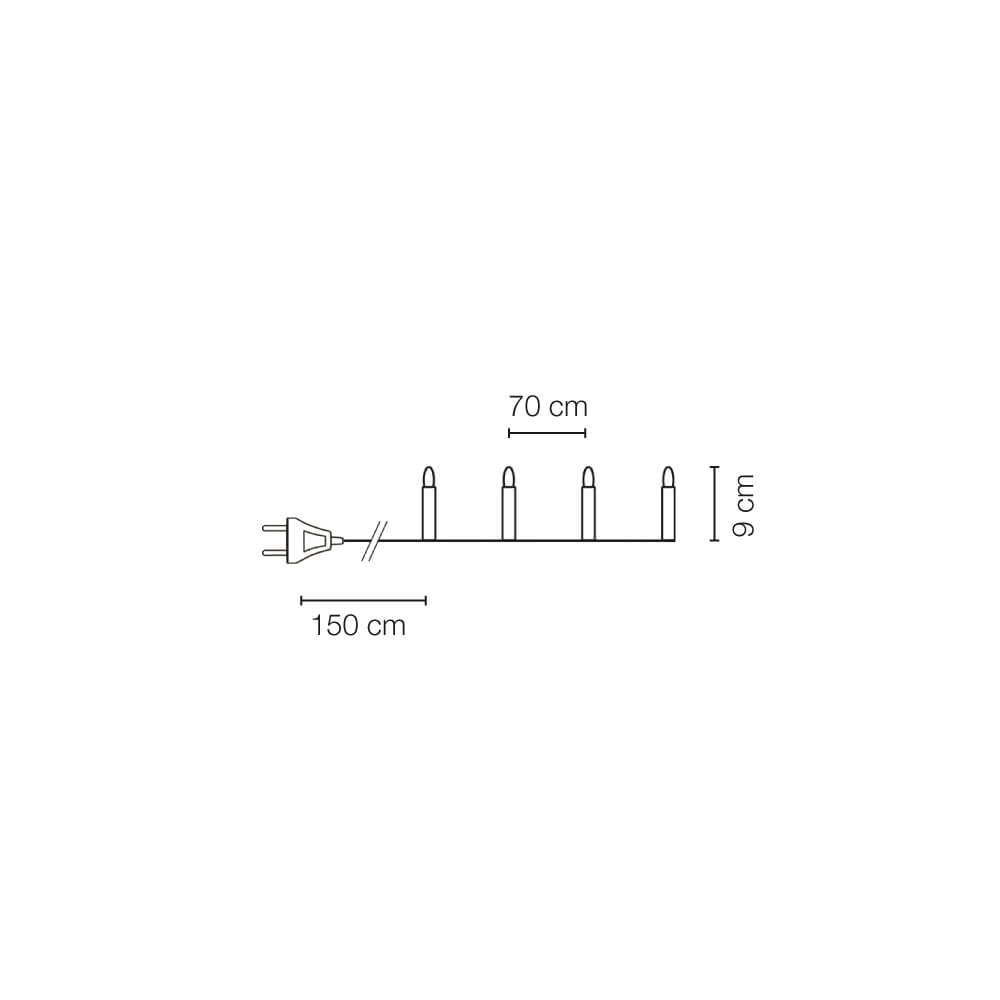 Weihnachtsbaumkette, klar/wei, LED/E10/10-55V/0,2W Bild 3