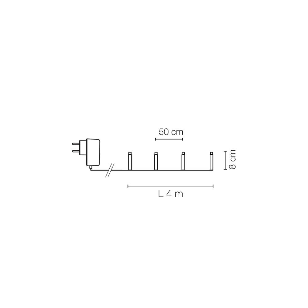 LED-Dekolichterkette,  9 Sterne, 18 Spitzen,  80 Bild 3