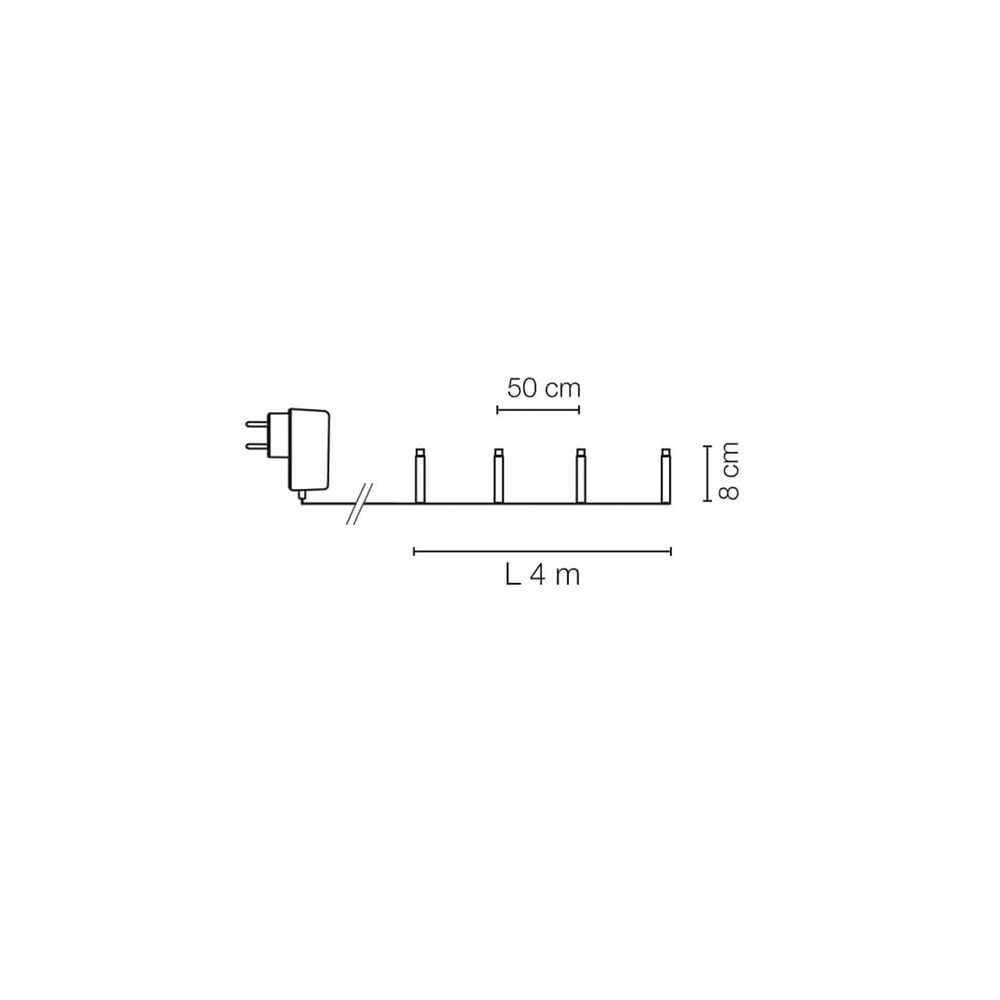 LED-Dekolichterkette,  9 Sterne, 18 Spitzen,  80 Bild 3