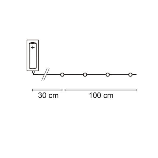 LED-Minilichterkette, 20 warmweie LEDs Bild 3