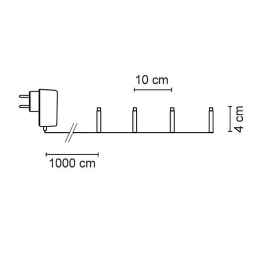 LED-Minilichterkette, 80 weie LEDs Bild 3